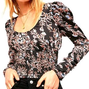Free people floral Santiago blouse